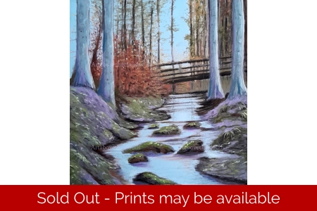 The Bridge Original Pastel Painting